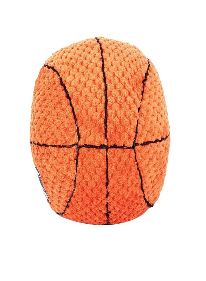 زيبي بوس ZippyPaws SportsBallz - ألعاب تصدر صوتاً للكلاب لإبقائها مشغولة، دمية قطيفة مرحة للكلاب الصغيرة والمتوسطة والكبيرة، لعبة جرو محشوة لطيفة، منتجات حيوانات أليفة، هدية لجميع السلالات، لعبة تفاعلية تصدر صوتاً - كرة سلة - Image 4